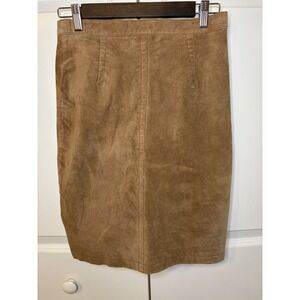 Hunt Club Vintage Leather Suede Knee Length Pencil Skirt Lined Western Size 10